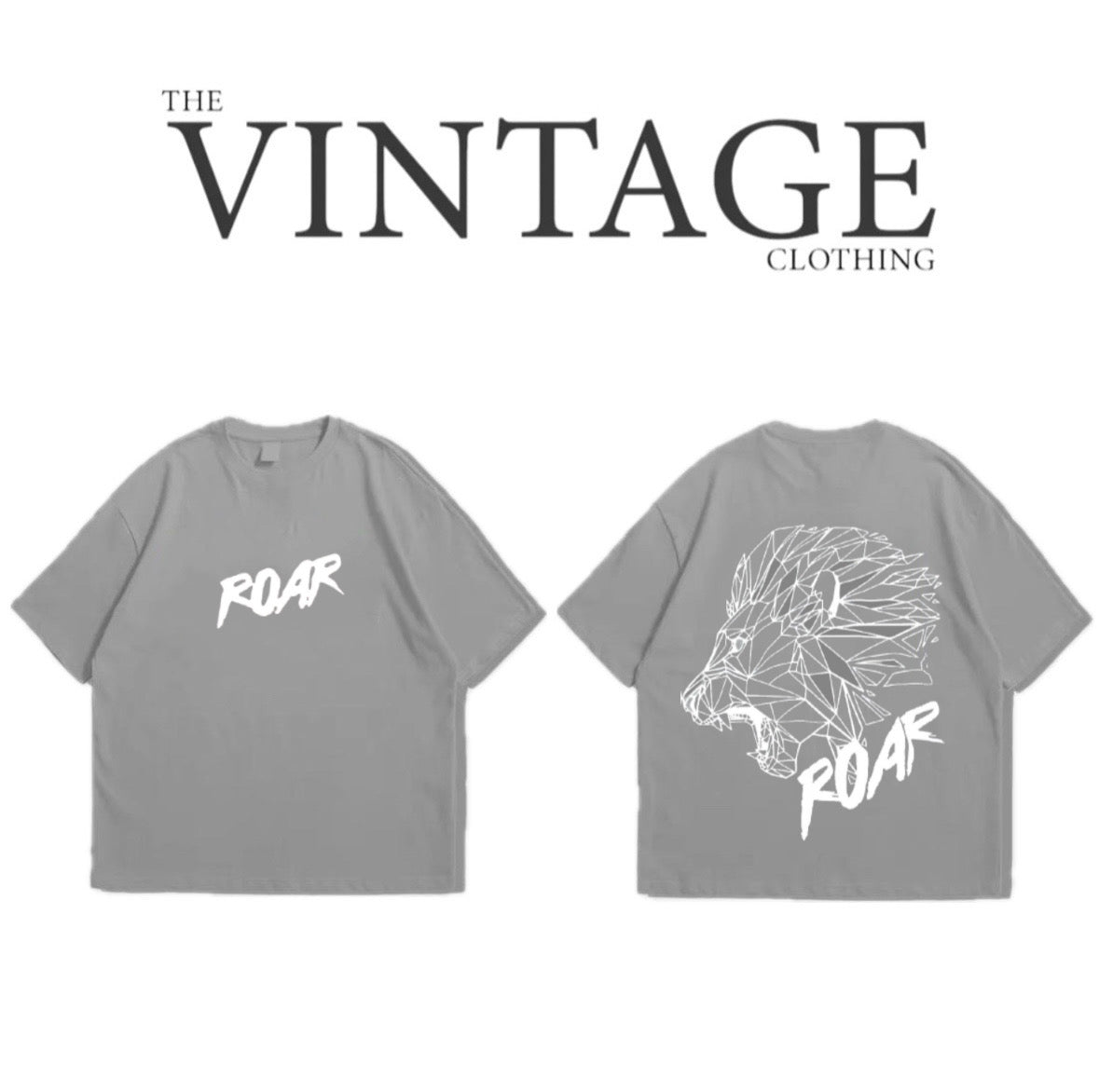Roar Oversized Dropshoulder Tee - DTF Printed Tshirt for Men and Women