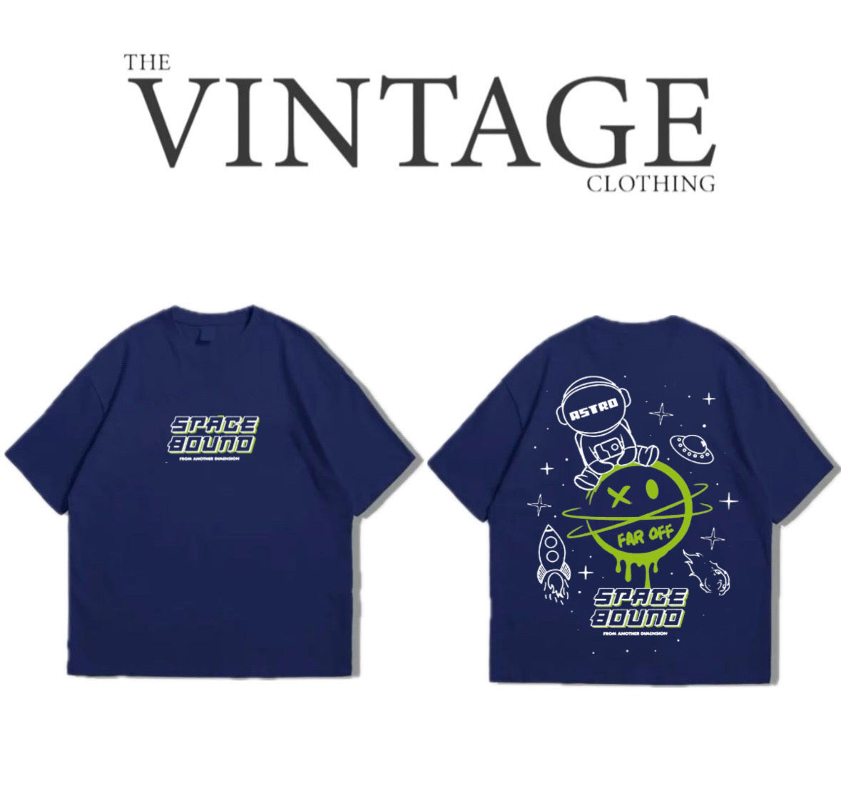 Space Bound Oversized Dropshoulder Tee - DTF Printed Tshirt for Men and Women