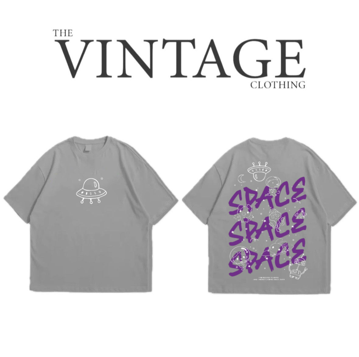 Spaces Oversized Dropshoulder Tee - DTF Printed Tshirt for Men and Women