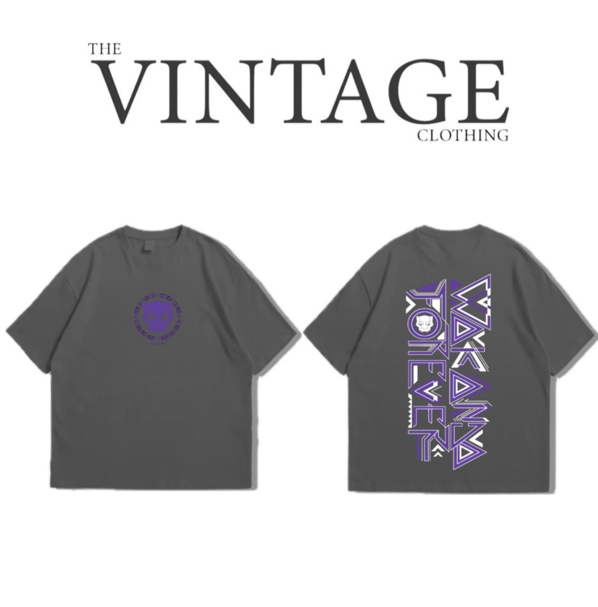 Wakanda Forever Oversized Dropshoulder Tee - DTF Printed Tshirt for Men and Women