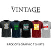 Pack of 5 Printed T-Shirt