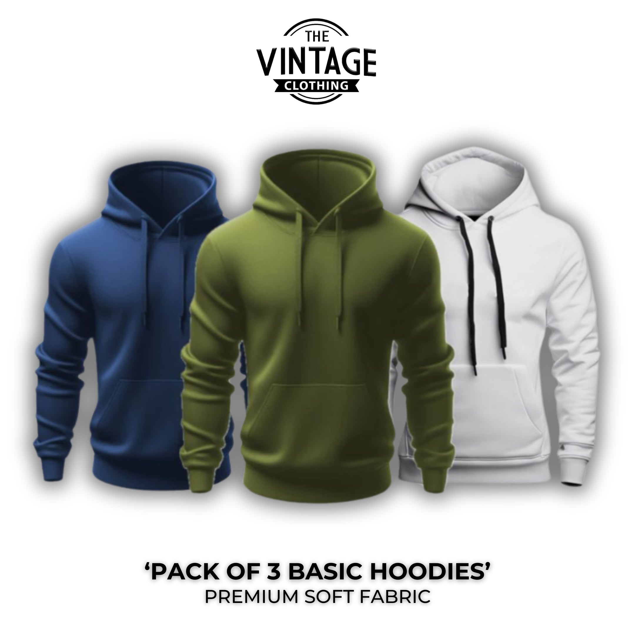 Pack of 3 Basic Hoodies