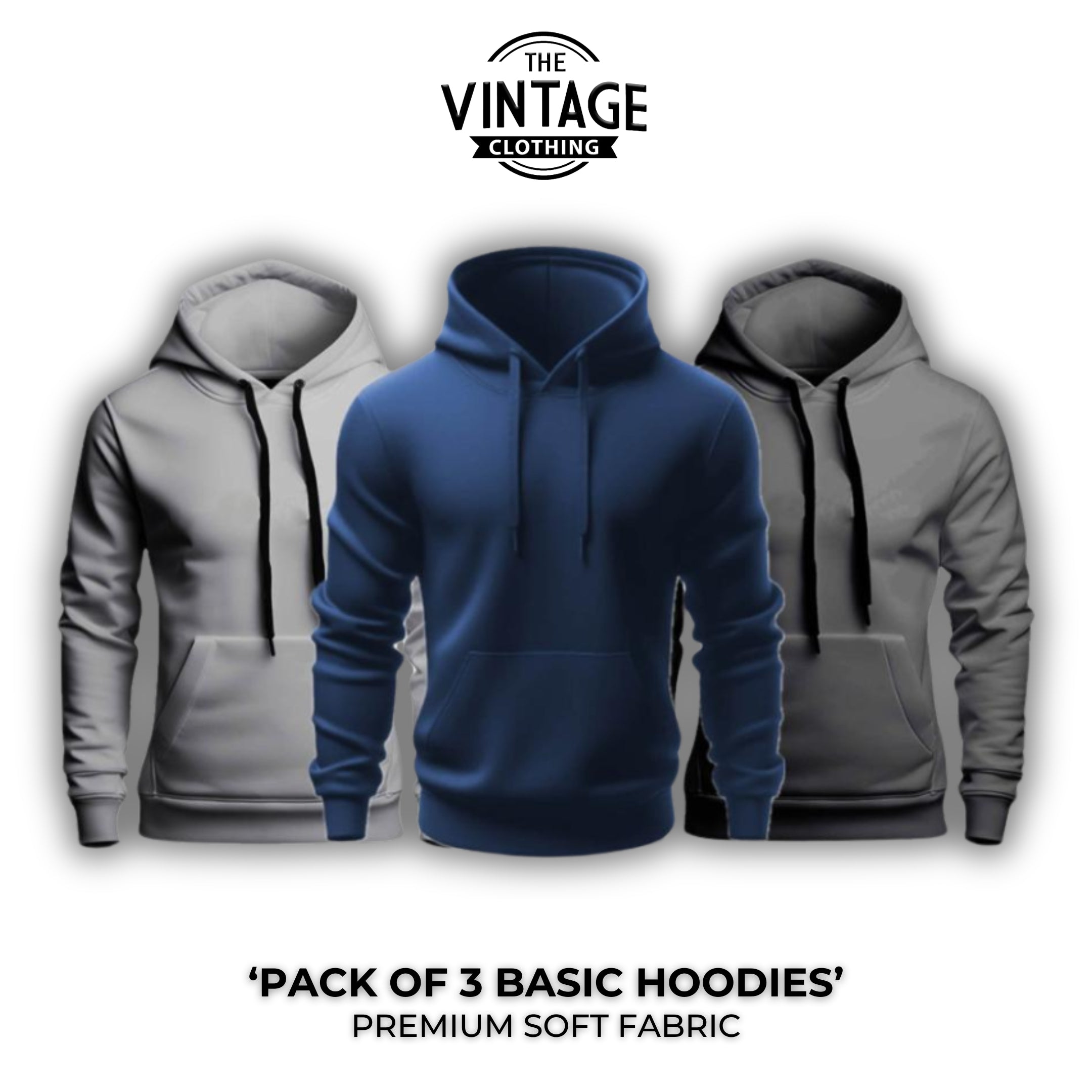 Pack of 3 Basic Hoodies