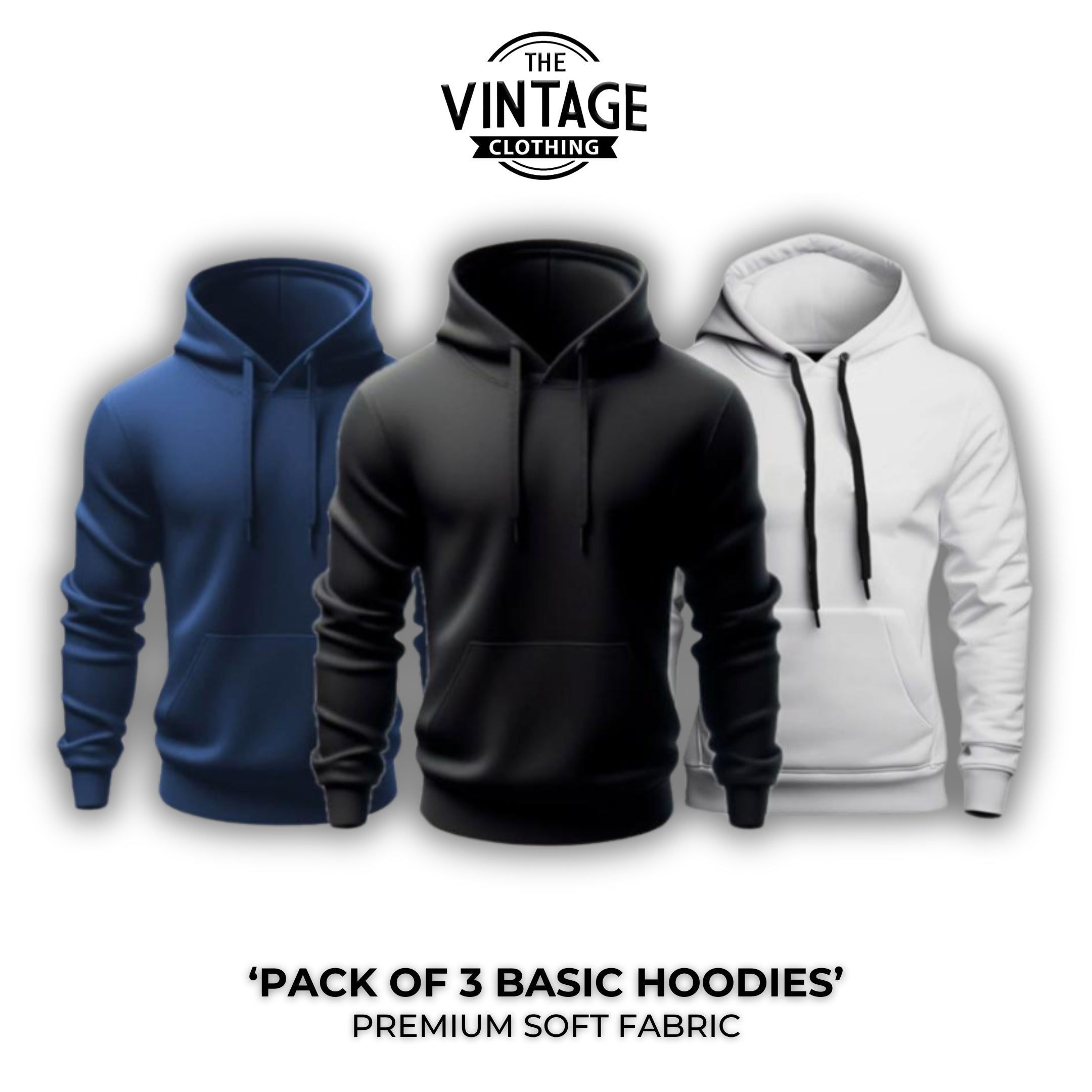 Pack of 3 Basic Hoodies