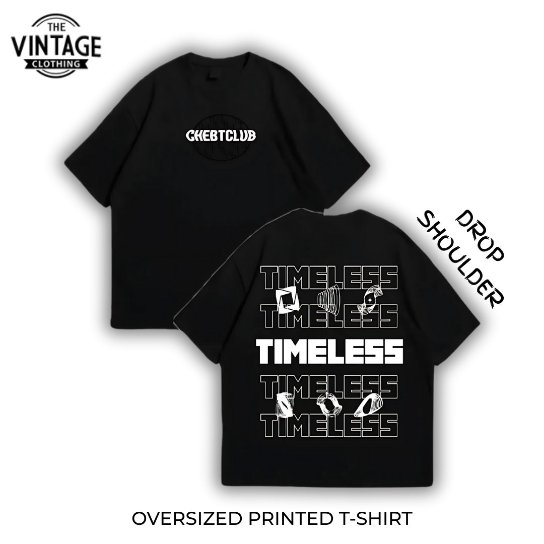 Timeless Oversized Dropshoulder Tee - DTF Printed Tshirt for Men and Women