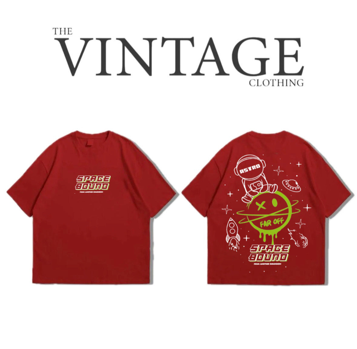 Space Bound Oversized Dropshoulder Tee - DTF Printed Tshirt for Men and Women