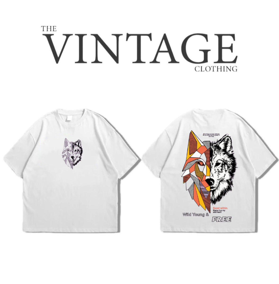 Wild Yound Oversized Dropshoulder Tee - DTF Printed Tshirt for Men and Women