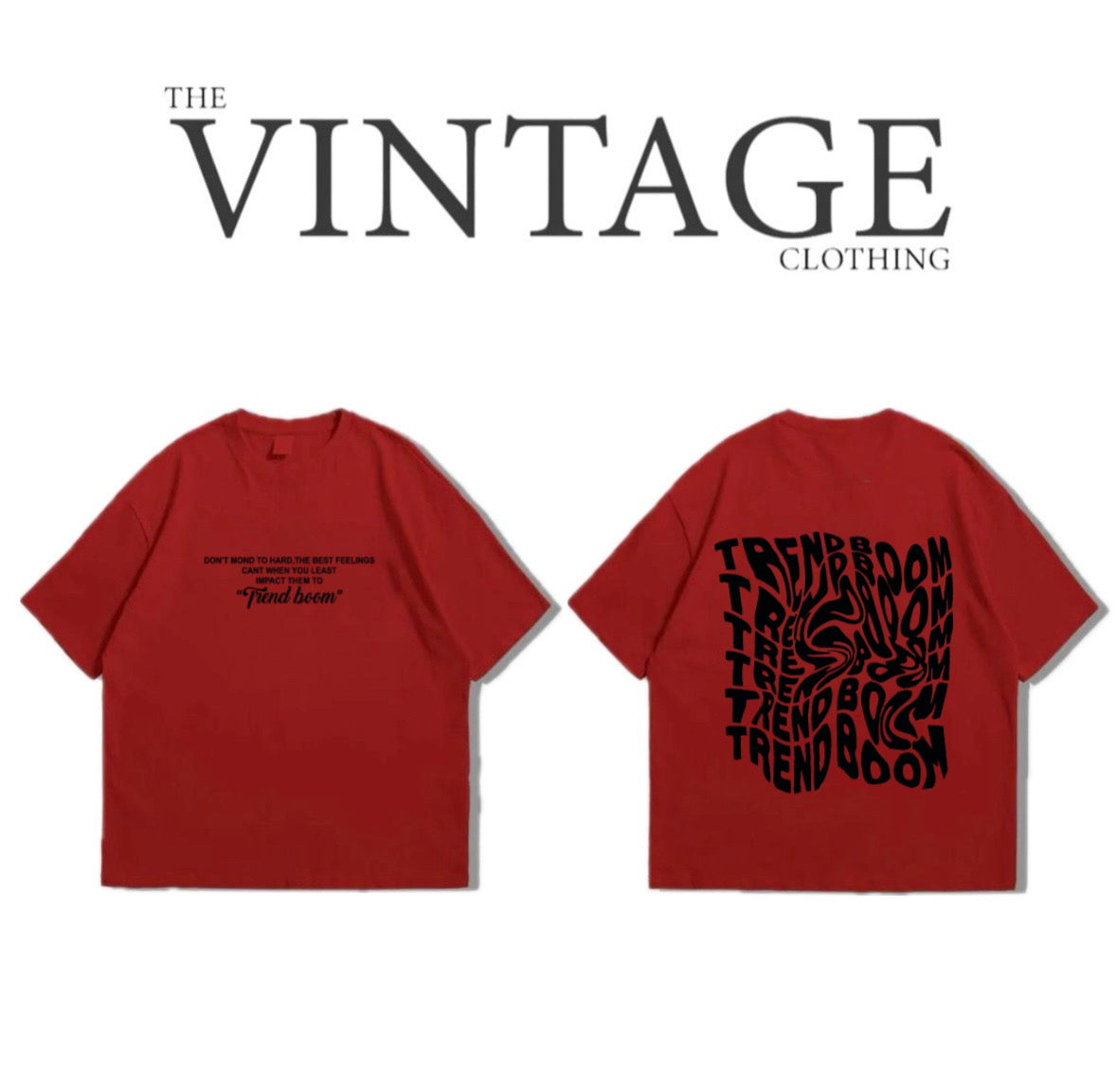 Trendboom Oversized Dropshoulder Tee - DTF Printed Tshirt for Men and Women