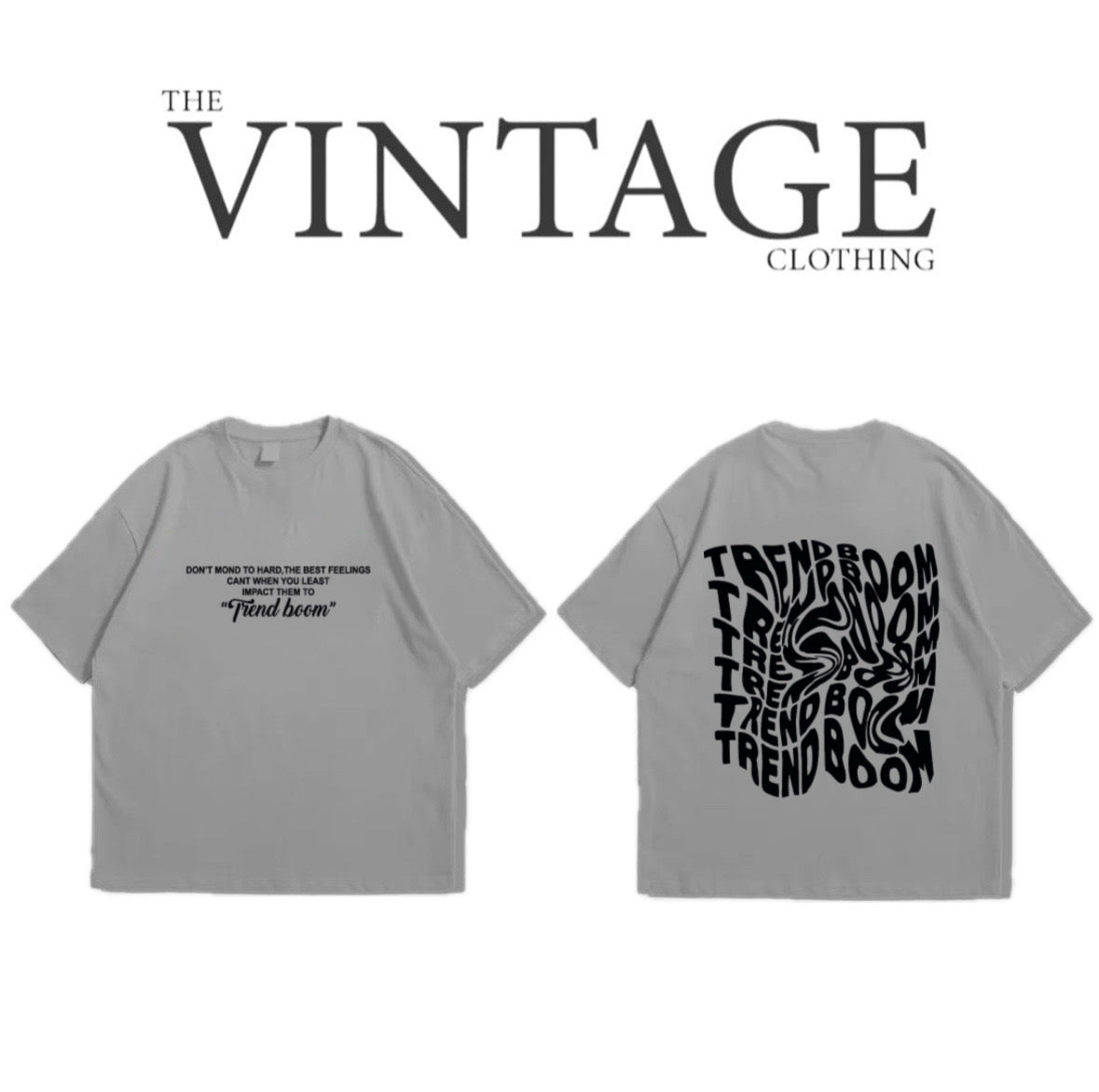 Trendboom Oversized Dropshoulder Tee - DTF Printed Tshirt for Men and Women