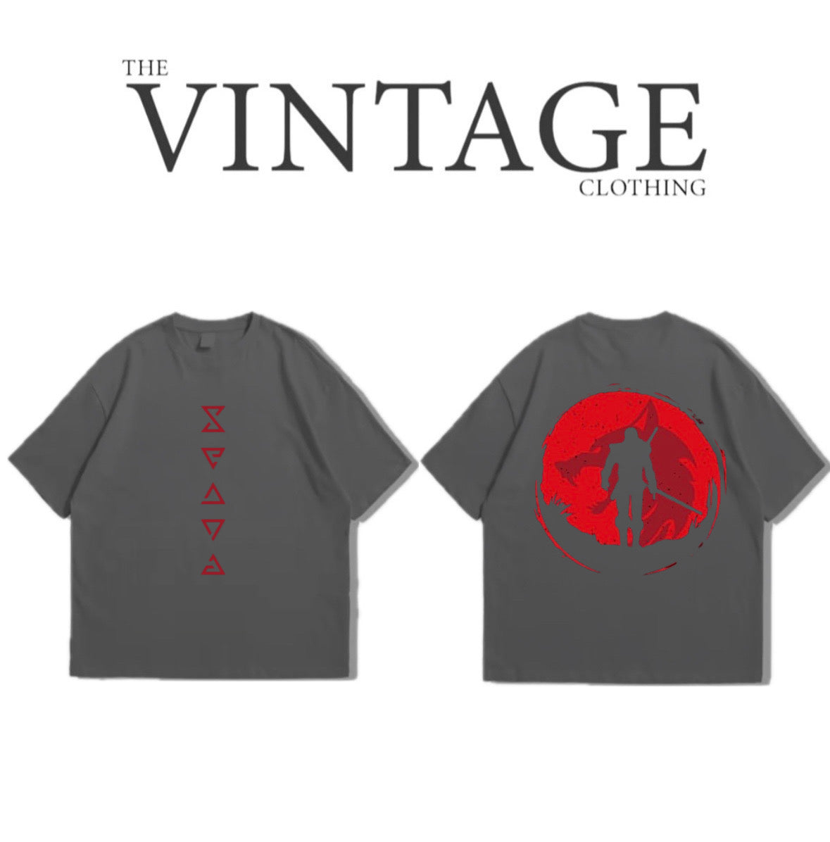 Warrior Oversized Dropshoulder Tee - DTF Printed Tshirt for Men and Women