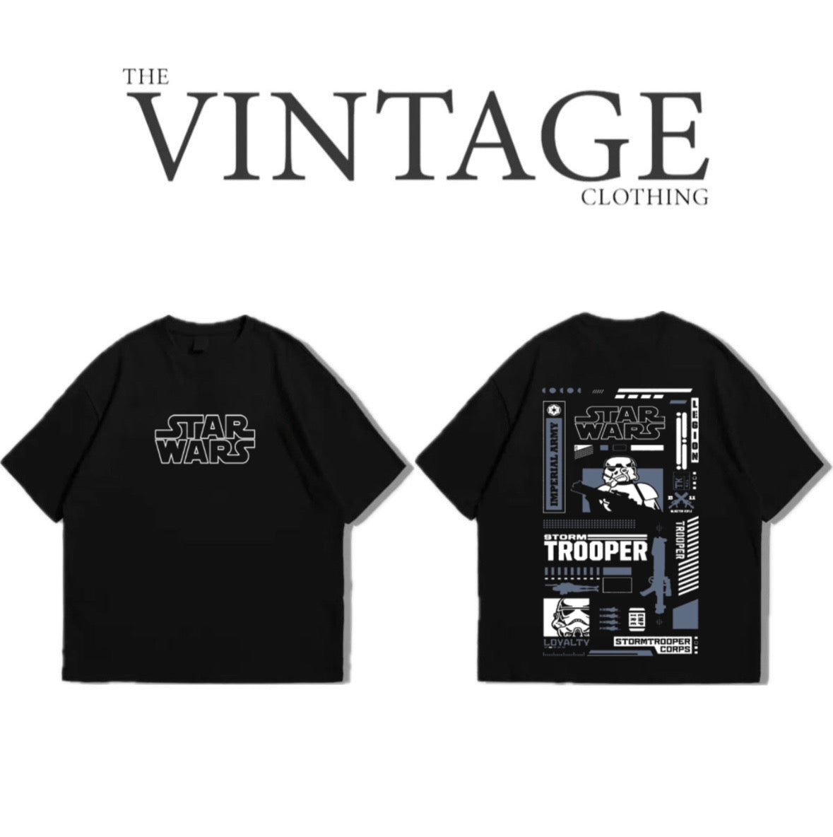 Trooper Oversized Dropshoulder Tee - DTF Printed Tshirt for Men and Women