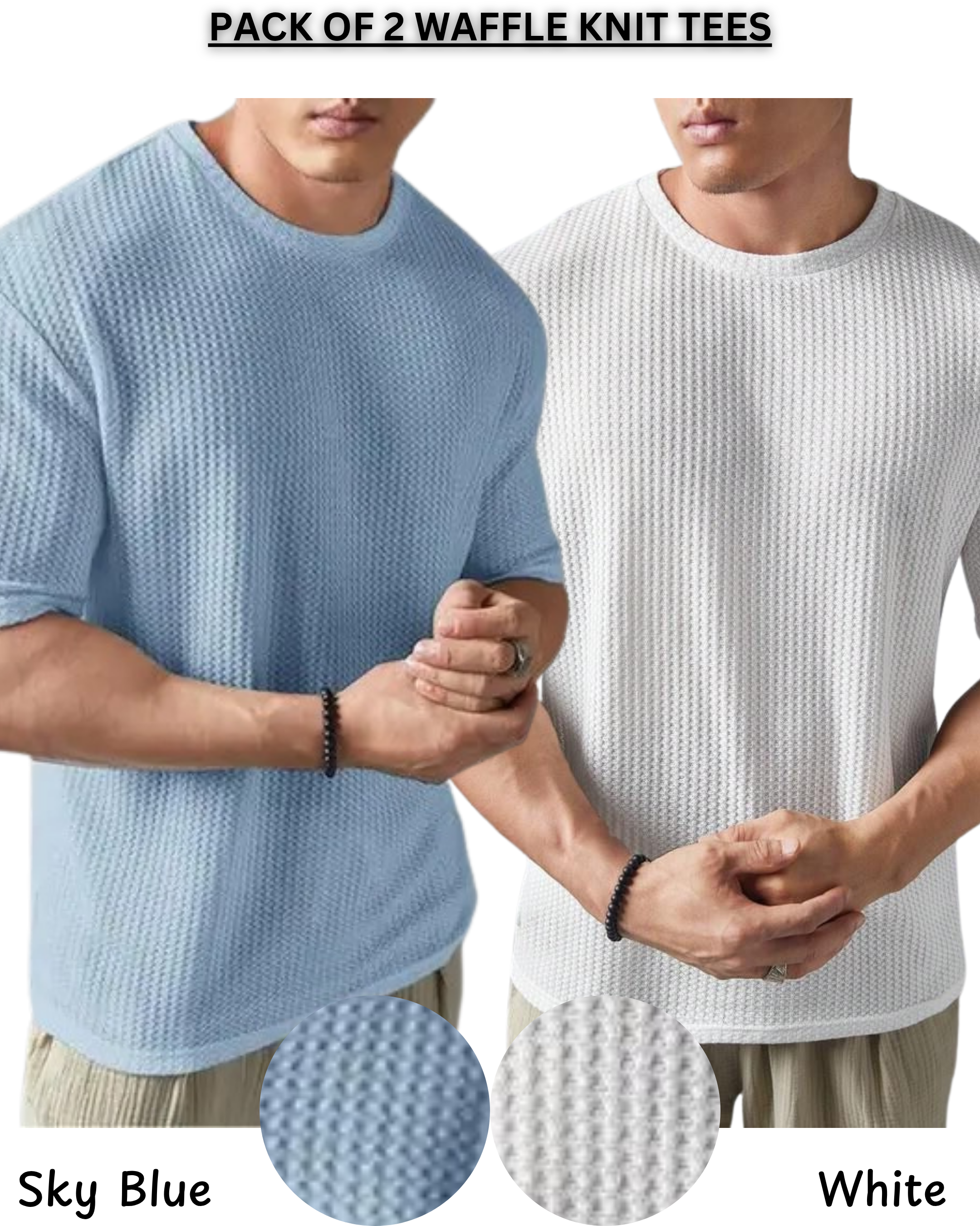 Pack of 2 – Waffle Knit Tees