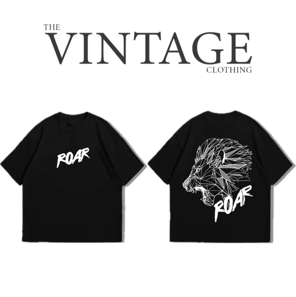 Roar Oversized Dropshoulder Tee - DTF Printed Tshirt for Men and Women