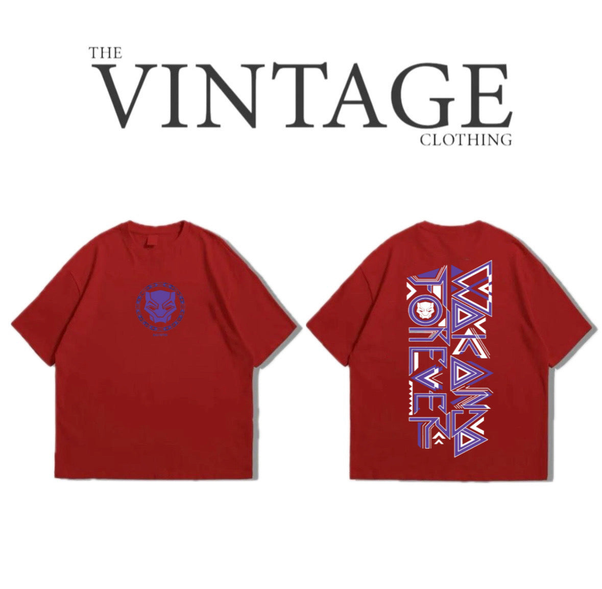 Wakanda Forever Oversized Dropshoulder Tee - DTF Printed Tshirt for Men and Women