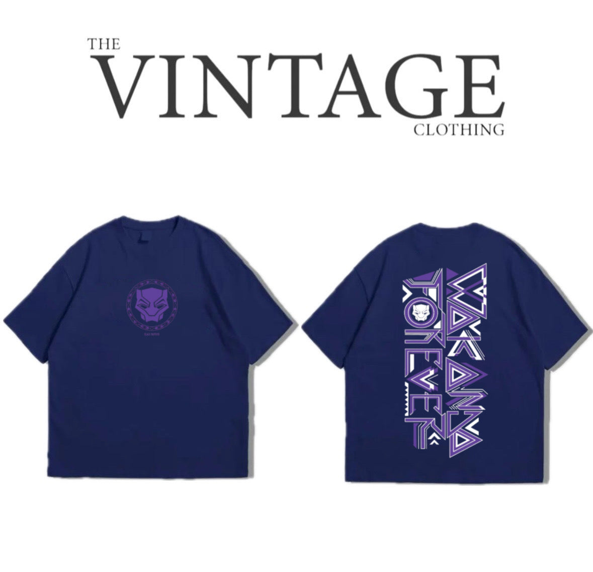 Wakanda Forever Oversized Dropshoulder Tee - DTF Printed Tshirt for Men and Women
