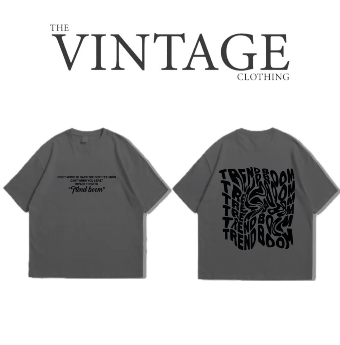 Trendboom Oversized Dropshoulder Tee - DTF Printed Tshirt for Men and Women