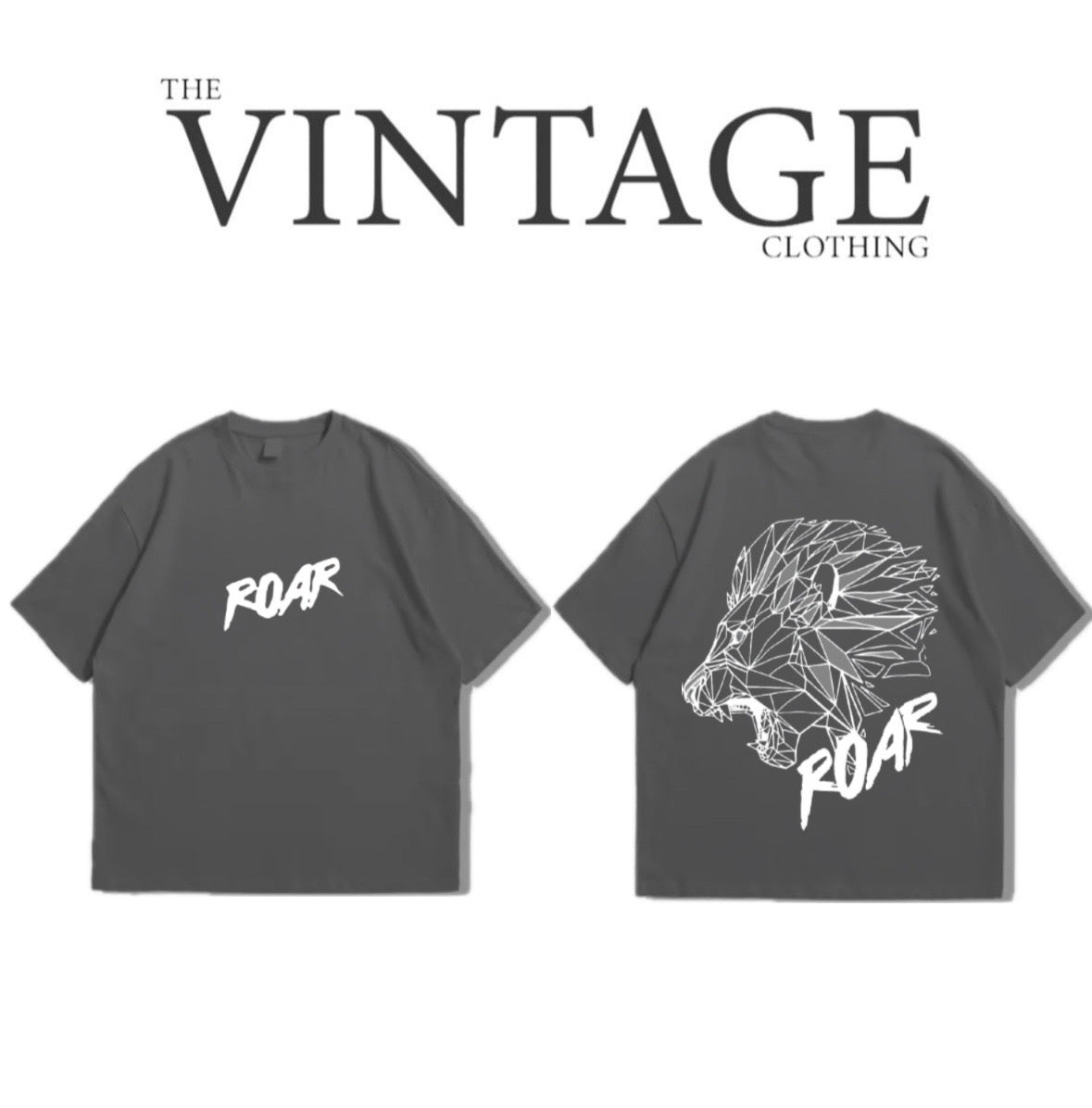 Roar Oversized Dropshoulder Tee - DTF Printed Tshirt for Men and Women