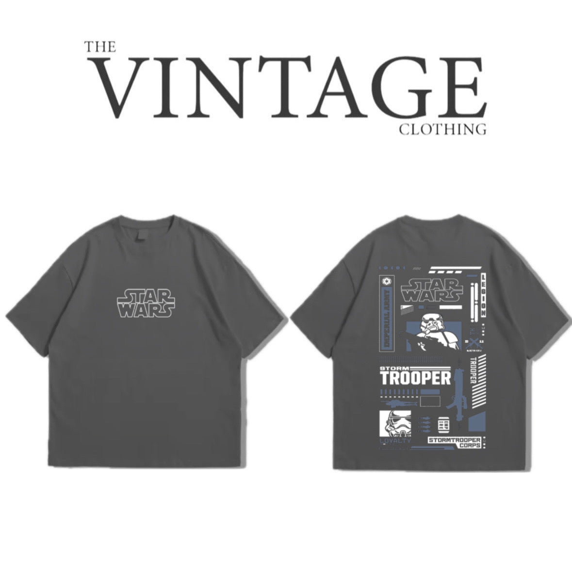 Trooper Oversized Dropshoulder Tee - DTF Printed Tshirt for Men and Women