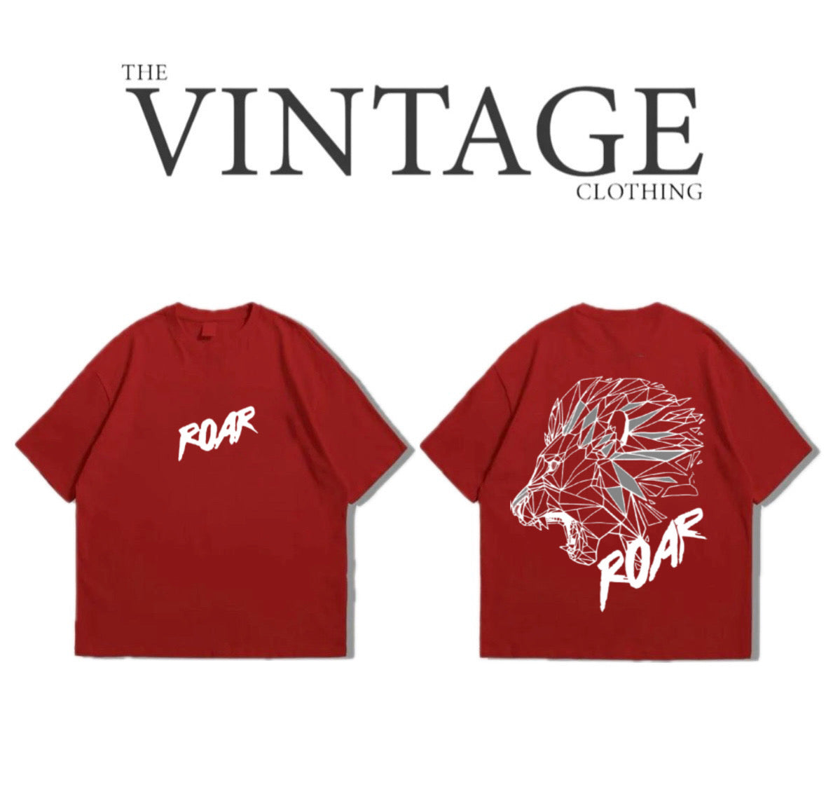 Roar Oversized Dropshoulder Tee - DTF Printed Tshirt for Men and Women