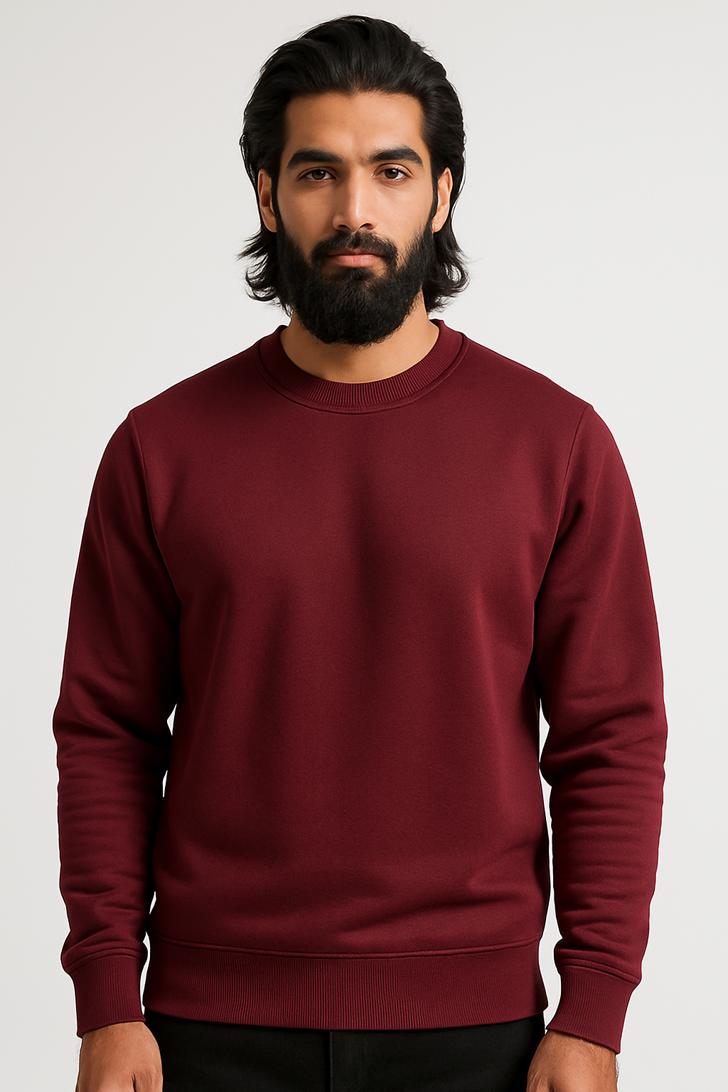 Pack of 2 Basic Maroon & Blue Premium Men’s Sweatshirt