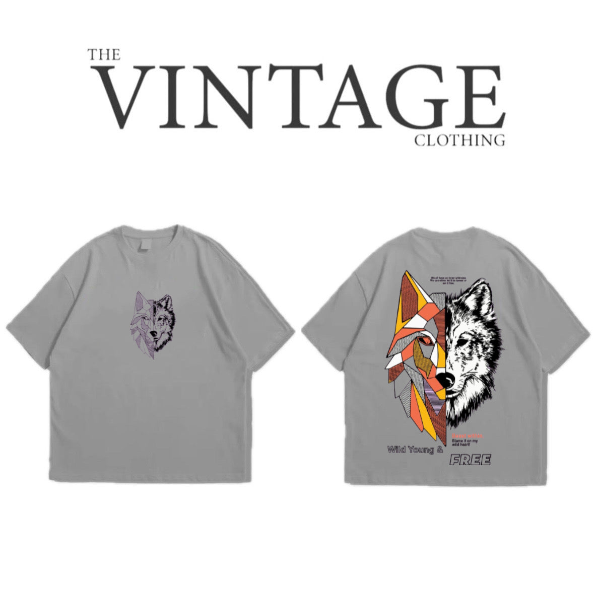Wild Yound Oversized Dropshoulder Tee - DTF Printed Tshirt for Men and Women