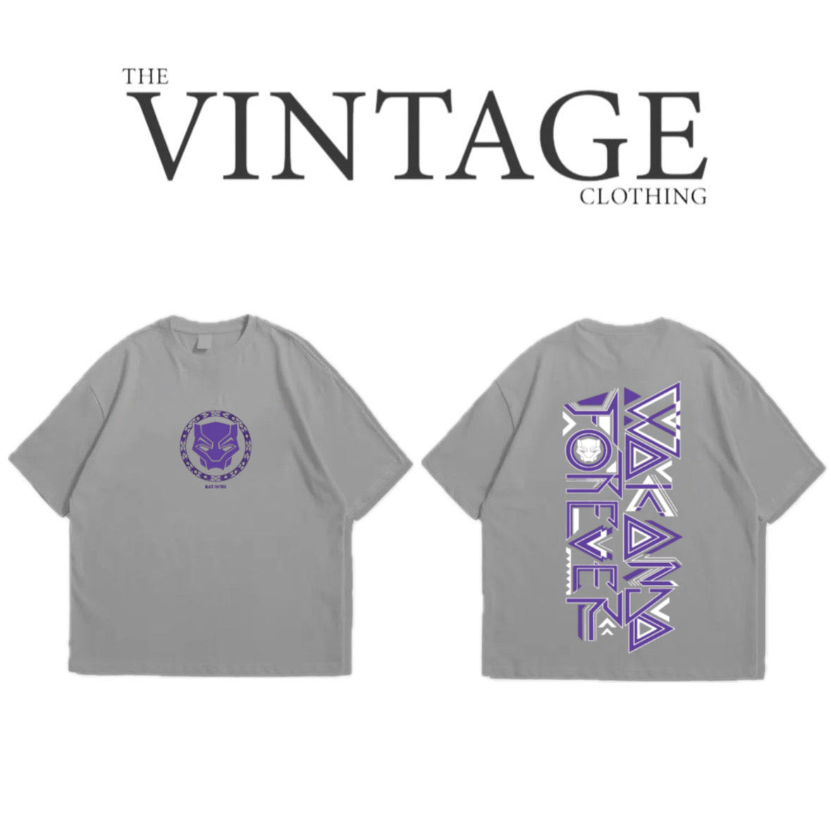 Wakanda Forever Oversized Dropshoulder Tee - DTF Printed Tshirt for Men and Women