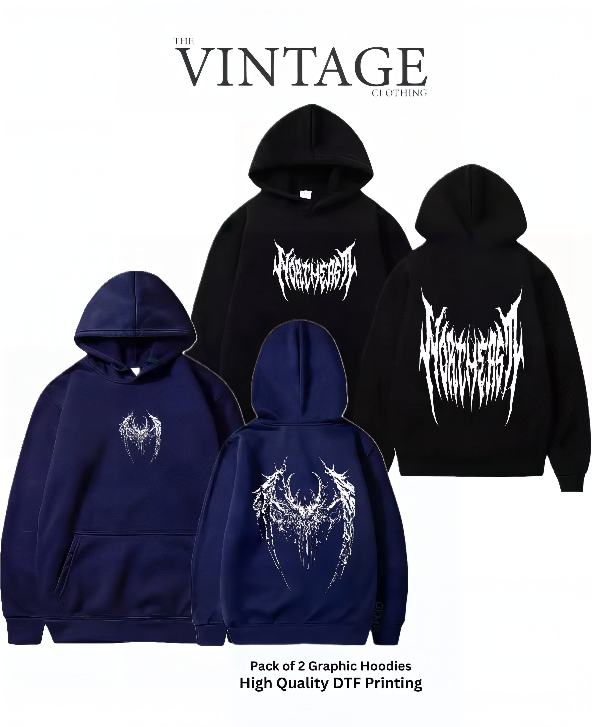 Pack Of 2 Digital Printed Hoodies Thevintageclothings pack-of-2-digital-printed-hoodies-thevintageclothings