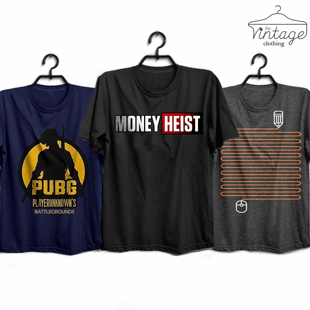 Pack of 3 Printed T-Shirt