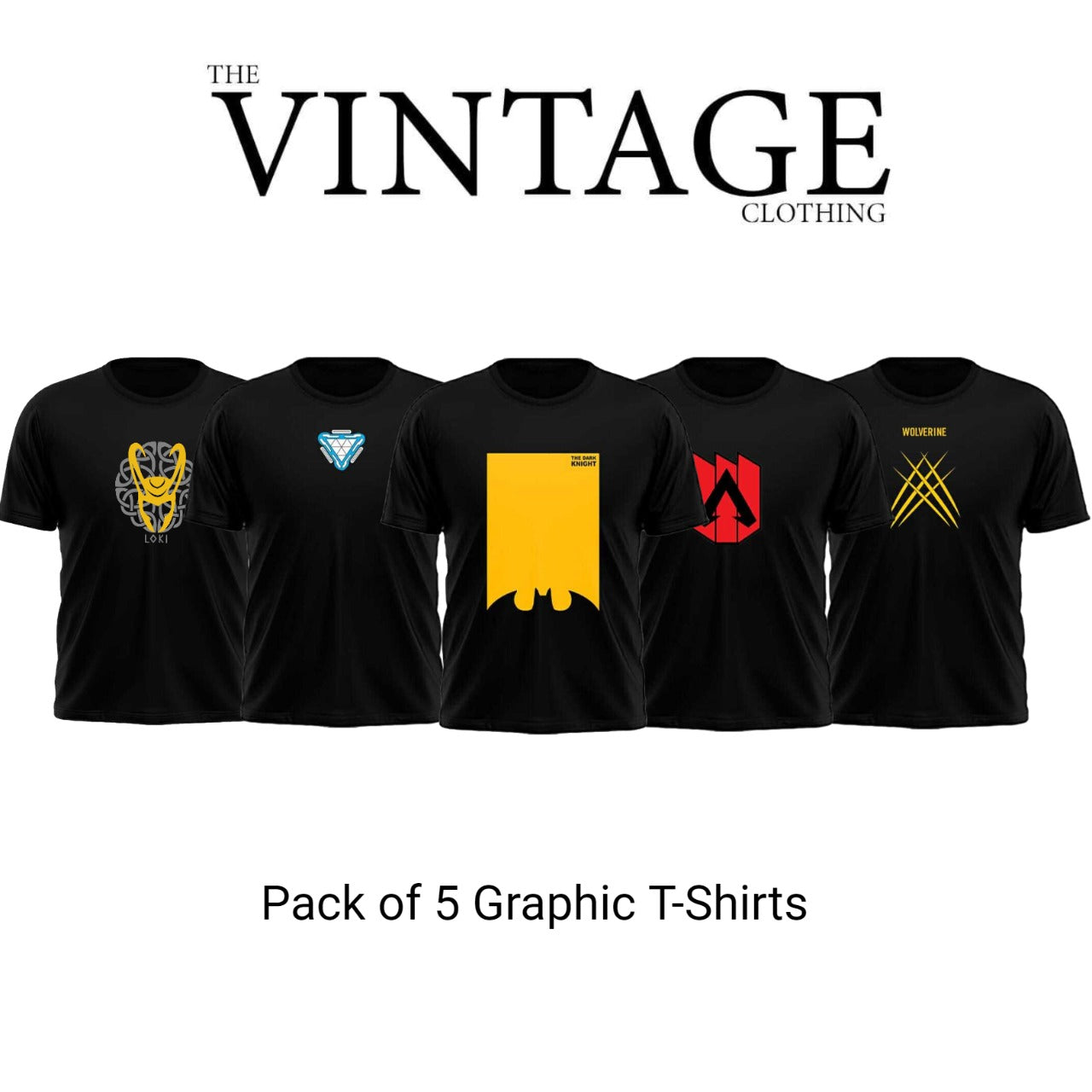 Pack of 5 Printed T-Shirt